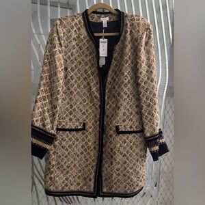 This midi length duster jacket is amazing